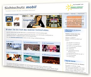Mobiler Sichtschutz und Windschutz auf www.sichtschutz-mobil.de